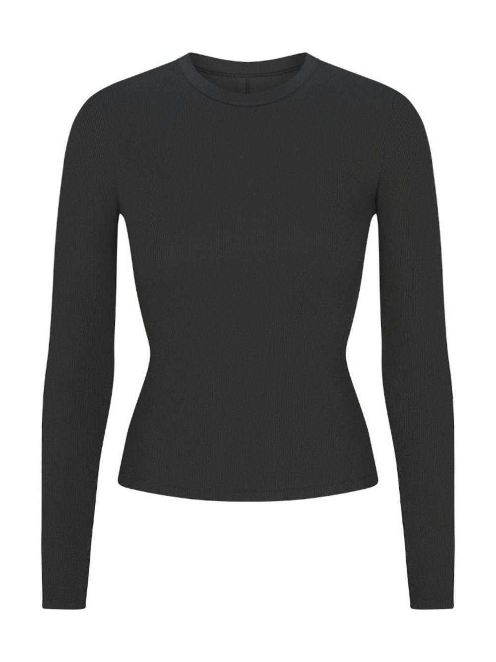 Skims COTTON RIB Long Sleeve T-Shirt Soot Size Small